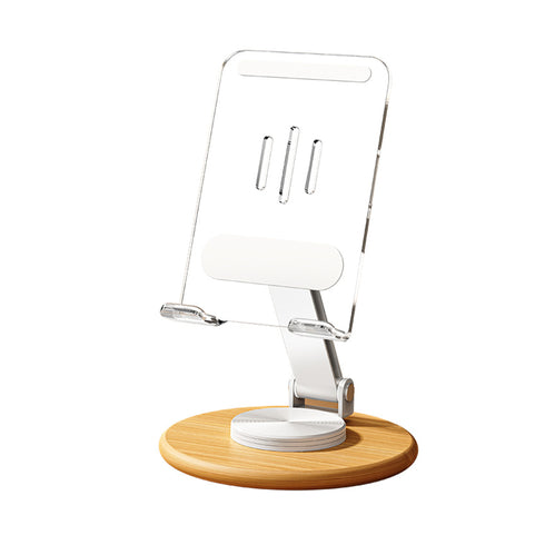 ウッドクリアターンスタンド【スマホスタンド】