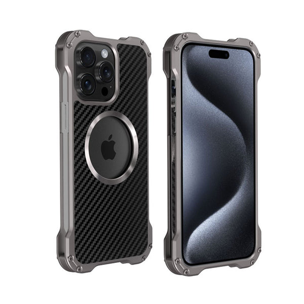 カーボンデザインメタルフレームケース【iPhoneケース】