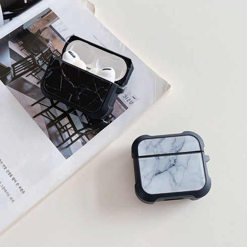 マーブルガラスシェルケース【エアポッツケース】