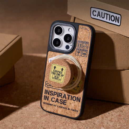 コーションコルクマグケース【iPhoneケース】