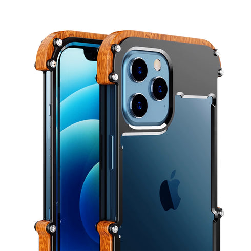 ウッドフレームメタルケース【iPhoneケース】