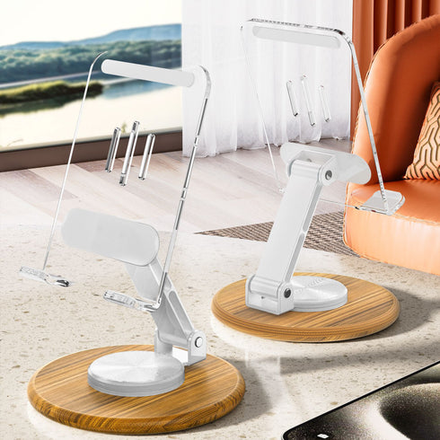 ウッドクリアターンスタンド【スマホスタンド】