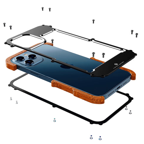 ウッドフレームメタルケース【iPhoneケース】