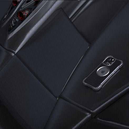 カーボンデザインメタルフレームケース【iPhoneケース】