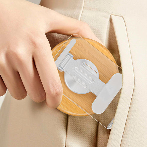 ウッドクリアターンスタンド【スマホスタンド】