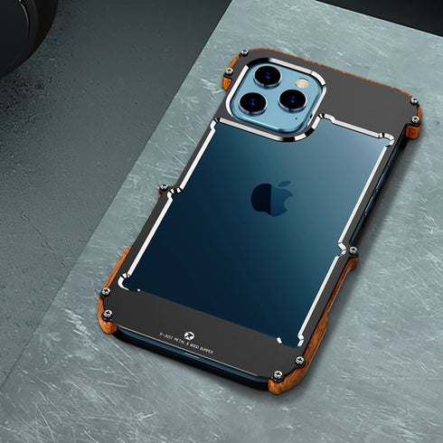 ウッドフレームメタルケース【iPhoneケース】