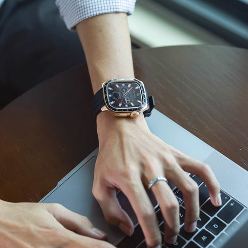 プレミアムベゼルシリコンバンド【アップルウォッチバンド】