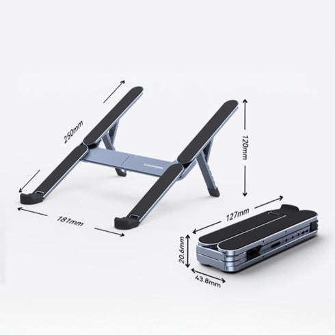 小型収納アルミライトスタンド【ノートPCスタンド】