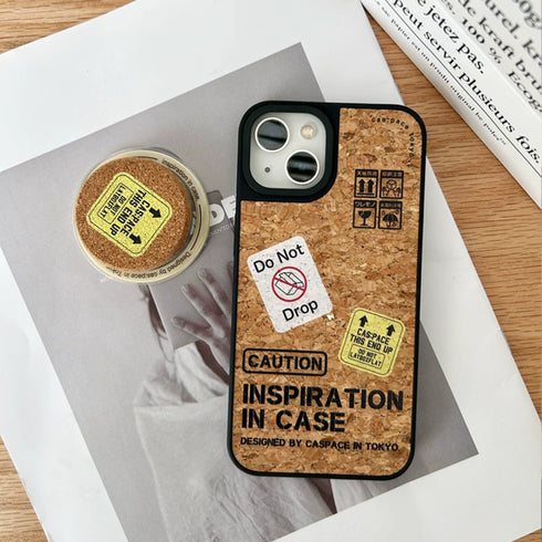 コーションコルクマグケース【iPhoneケース】