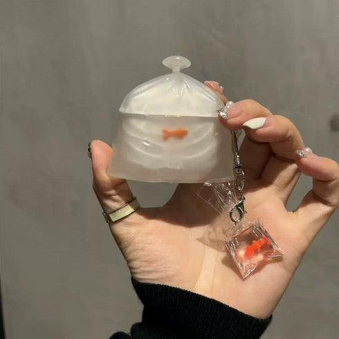 バッグウィズゴールドフィッシュケース【エアポッツケース】