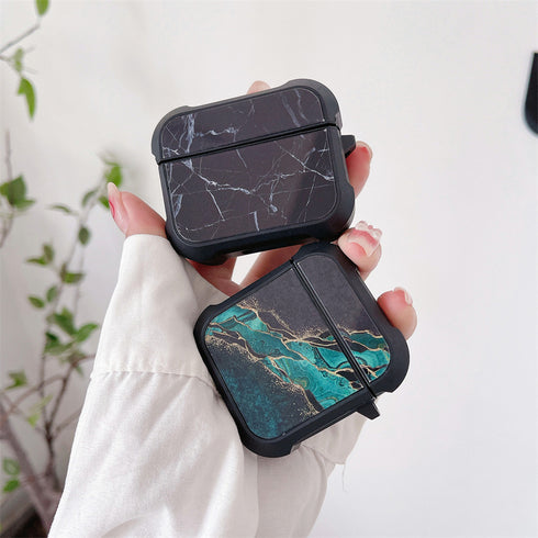 マーブルガラスシェルケース【エアポッツケース】