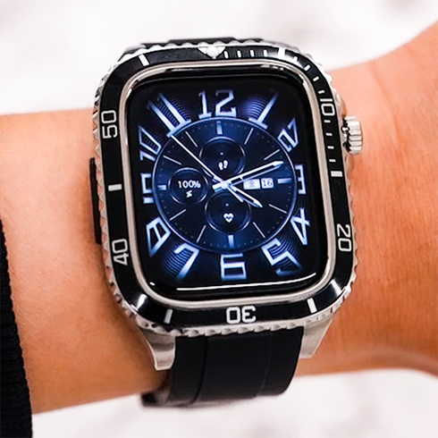 ステンレスアーマーケース一体型バンド【アップルウォッチバンド】