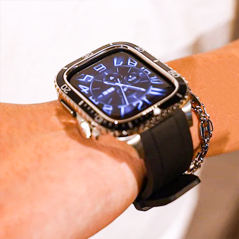 ステンレスアーマーケース一体型バンド【アップルウォッチバンド】